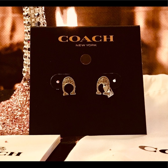 Coach Jewelry - Coach signature stud silver  earrings
